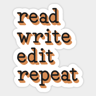 read write edit repeat Sticker